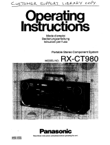 Panasonic RXCT980 User manual