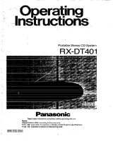 Panasonic RXDT401 Operating instructions