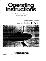 Panasonic RXDT505 Operating instructions