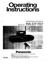 Panasonic RXDT707 Operating instructions