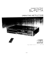 Panasonic SLP277A Owner's manual