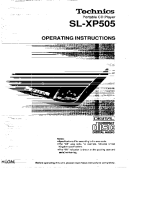 Panasonic SLXP505 Operating instructions