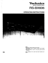 Panasonic RSBX606 Owner's manual