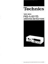 Panasonic RSM215 Operating instructions