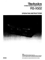 Panasonic RSX502 Operating instructions