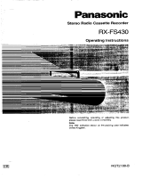 Panasonic RXFS430 User manual