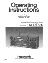 Panasonic RXDT680 Owner's manual