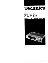 Technics SA212 Owner's manual