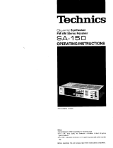 Panasonic SA150L Owner's manual