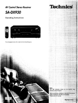 Panasonic SADX930 Operating instructions