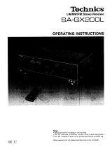 Panasonic SAGX200L Operating instructions