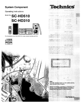 Panasonic SCHD310 Operating instructions