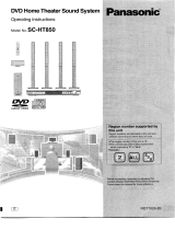 Panasonic sc ht 850 Owner's manual