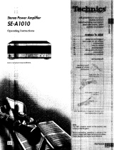 Panasonic SEA1010 Operating instructions