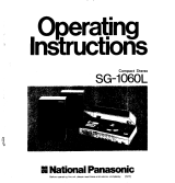 Panasonic SG1060 Operating instructions