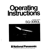 Panasonic SG3060 Owner's manual