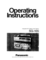 Panasonic SG165 Operating instructions