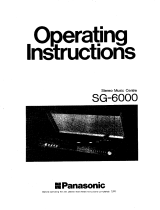 Panasonic SG6000 Operating instructions