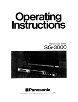 Panasonic SG3000 Owner's manual