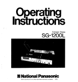Panasonic SG1200 Operating instructions
