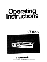 Panasonic SG3220 Owner's manual