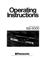 Panasonic SG5000 Owner's manual