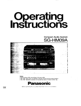 Panasonic SGHM09A Operating instructions