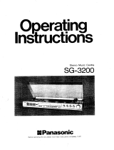 Panasonic SG3200 User manual