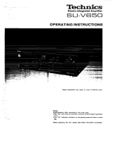 Panasonic SUV650 User manual