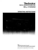 Panasonic SUX999 Operating instructions