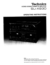 Panasonic SUX930 Operating instructions