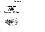 Panasonic UF150 Operating instructions