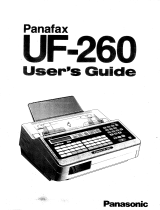 Panasonic UF260 Operating instructions