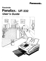 Panasonic UF332 Operating instructions