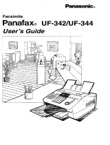 Panasonic UF342 Operating instructions