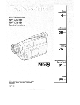 Panasonic NVVX51B Operating instructions