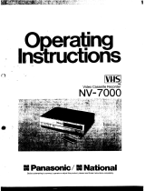 Panasonic NV7000 Operating instructions