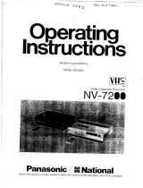 Panasonic NV7200 Operating instructions
