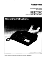 Panasonic KXF2300E Operating instructions