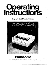 Panasonic KXP1124 Operating instructions