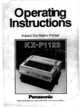 Panasonic KXP1123 Operating instructions