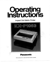 Panasonic KXP1083 Operating instructions