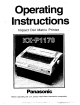 Panasonic KXP1170 Operating instructions