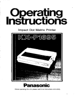 Panasonic KXP1695 Operating instructions