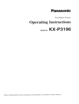 Panasonic KXP3196 Operating instructions