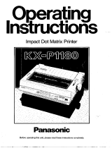 Panasonic KXP1180 Operating instructions