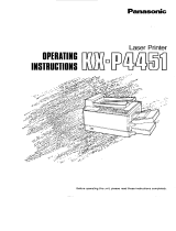 Panasonic KXP4451 Operating instructions