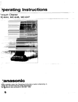Panasonic mc-e47 User manual