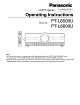 Panasonic PTL6500U Operating instructions