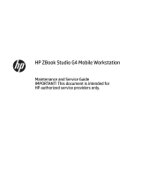 HP ZBook Studio G4 Mobile Workstation User guide
